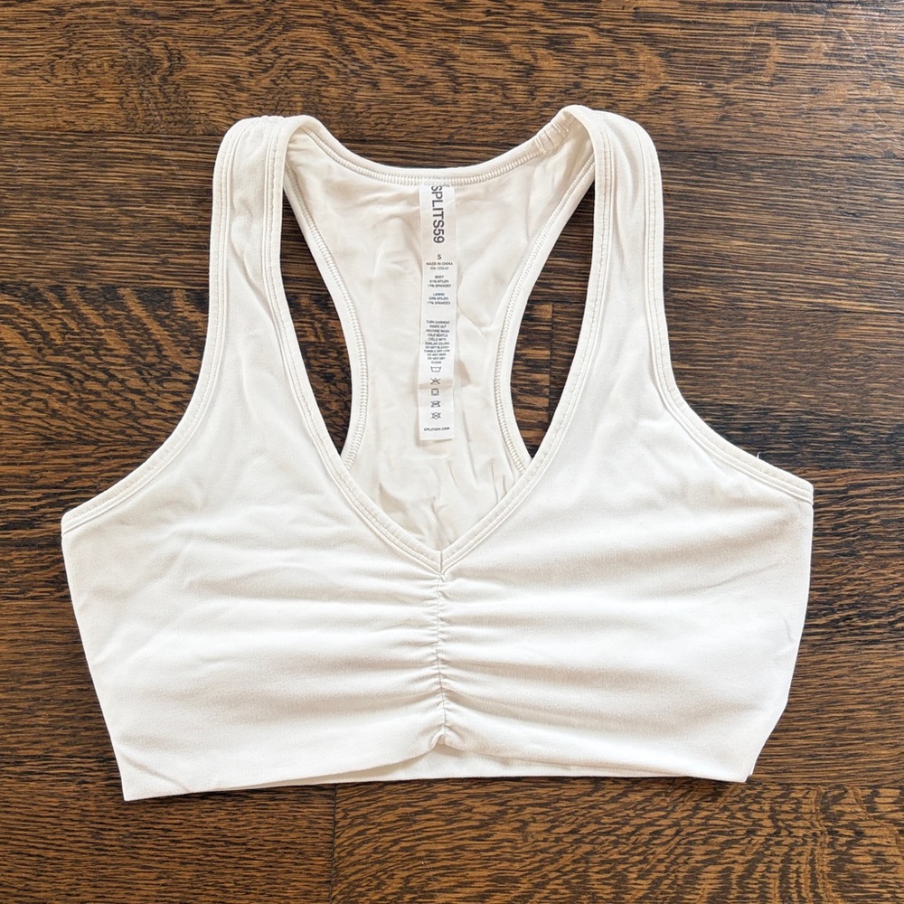 Splits59 White Sports Bra